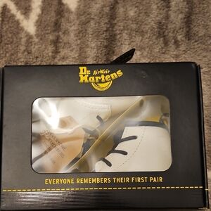 Dr. Martens White and Black Kids Boots